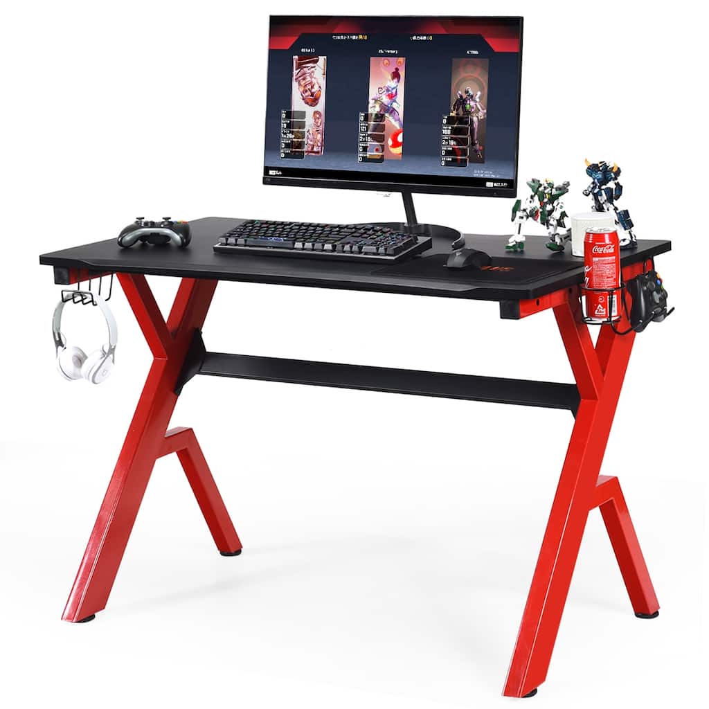 Costway Gaming Desk Computer Desk w/Controller Headphone storage Mouse