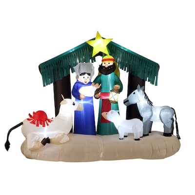 National Tree Company 6.5 ft. Inflatable Nativity Scene - 6.5 ft