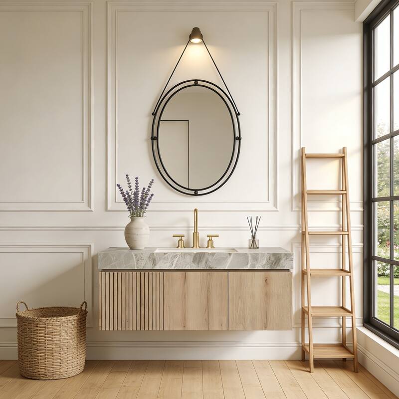 Floating Bathroom Vanity with 3 Pre-drilled Faucet Holes