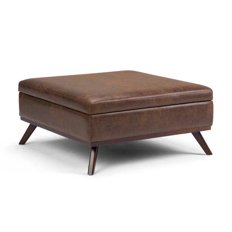 Square Coffee Table Storage Ottoman