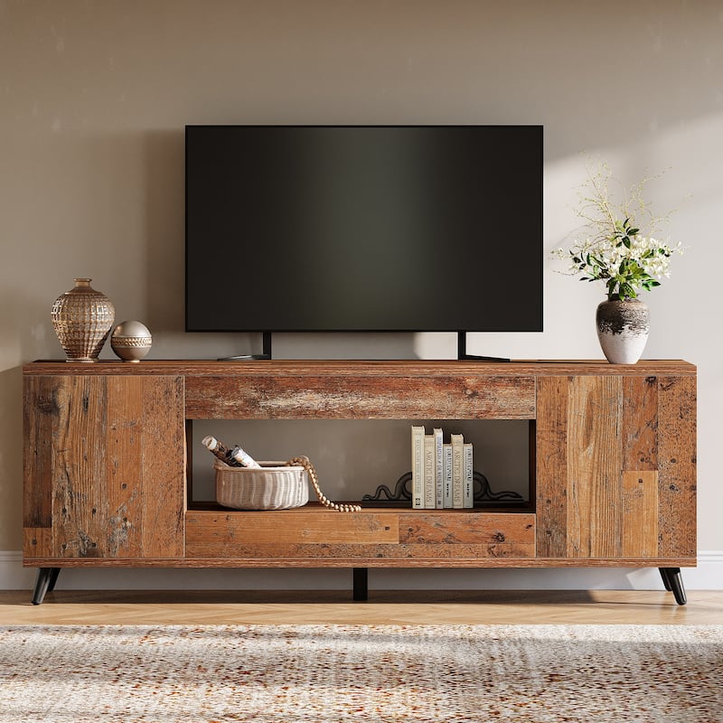 63" TV Stand for TV Up To 75'', Entertainment Center Media TV Console Cabinet