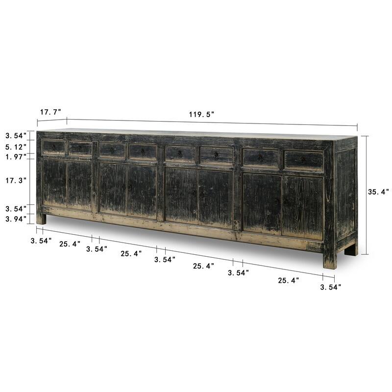 119 Inches Long 8 Drawers 8 Doors Sideboard