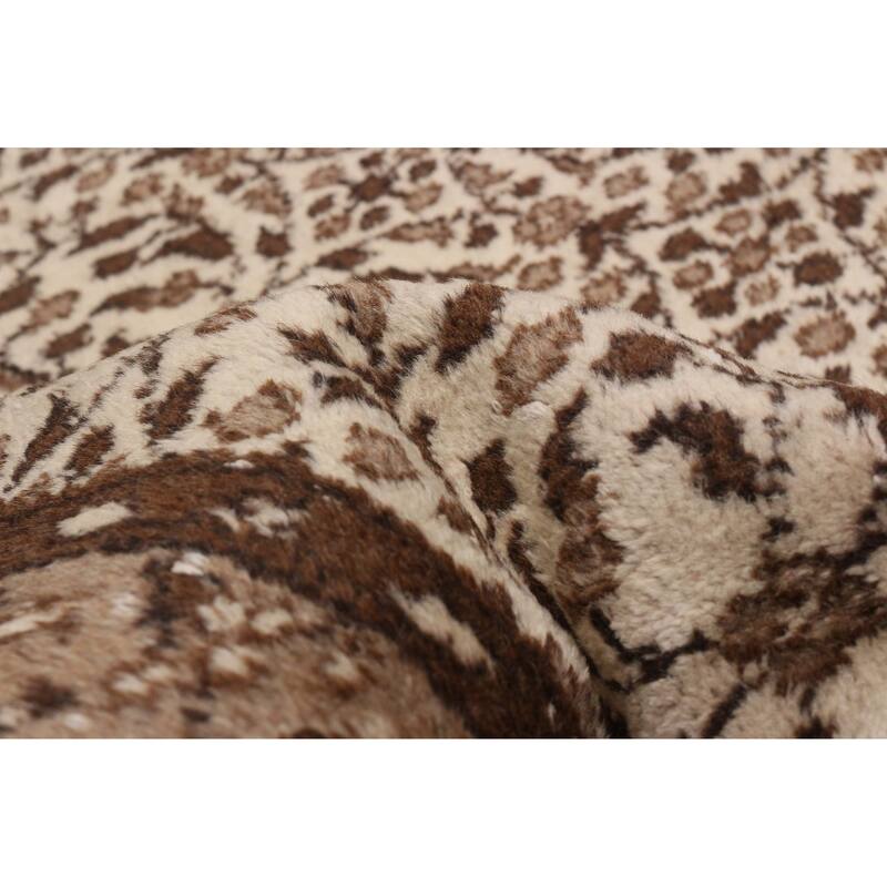 ECARPETGALLERY Hand-knotted Melis Vintage Cream Wool Rug - 5'9 x 9'4