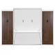 preview thumbnail 4 of 11, Bed with Storage Cabinets Drawers and Foldable Desk, Wall-Mounted Space Saving Bed