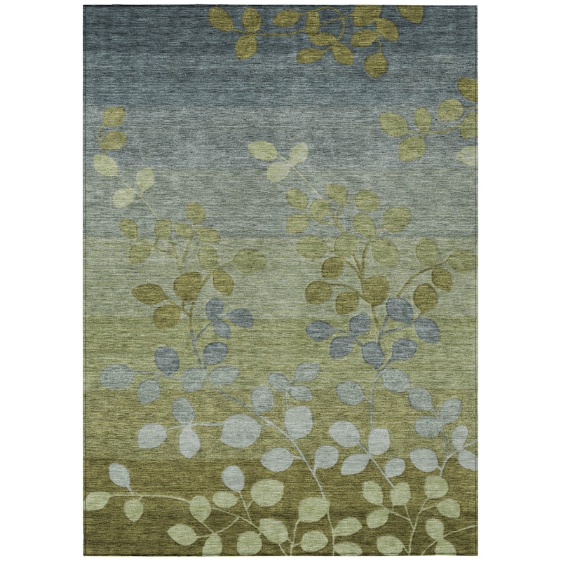 HomeRoots Floral Transitional Rectangle Outdoor Rug