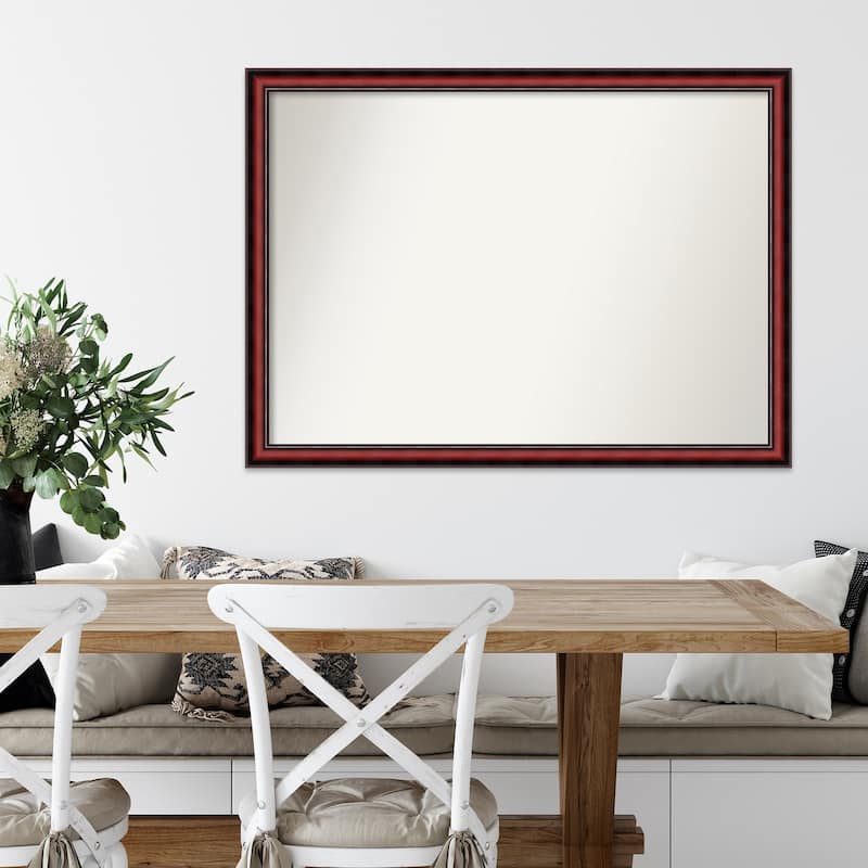 Non-Beveled Wood Wall Mirror - Rubino Cherry Scoop Frame