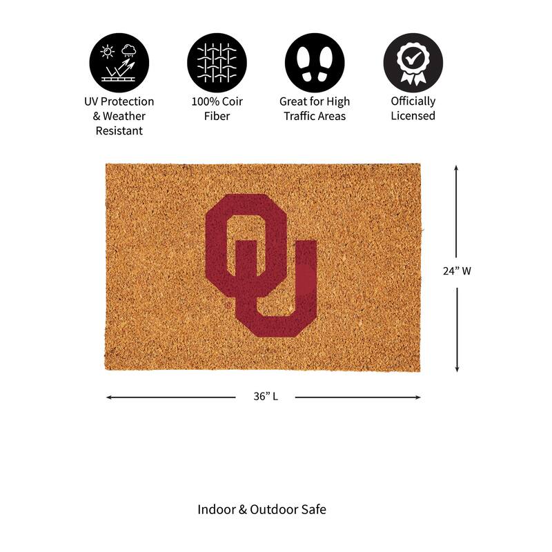 University of Oklahoma Full Color Indoor/Outdoor Coir Mat
