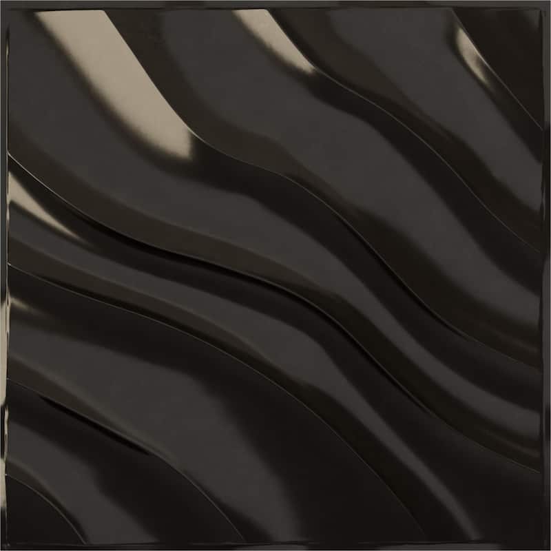 19 5/8"W x 19 5/8"H Modern Wave EnduraWall Decorative 3D Wall Panel