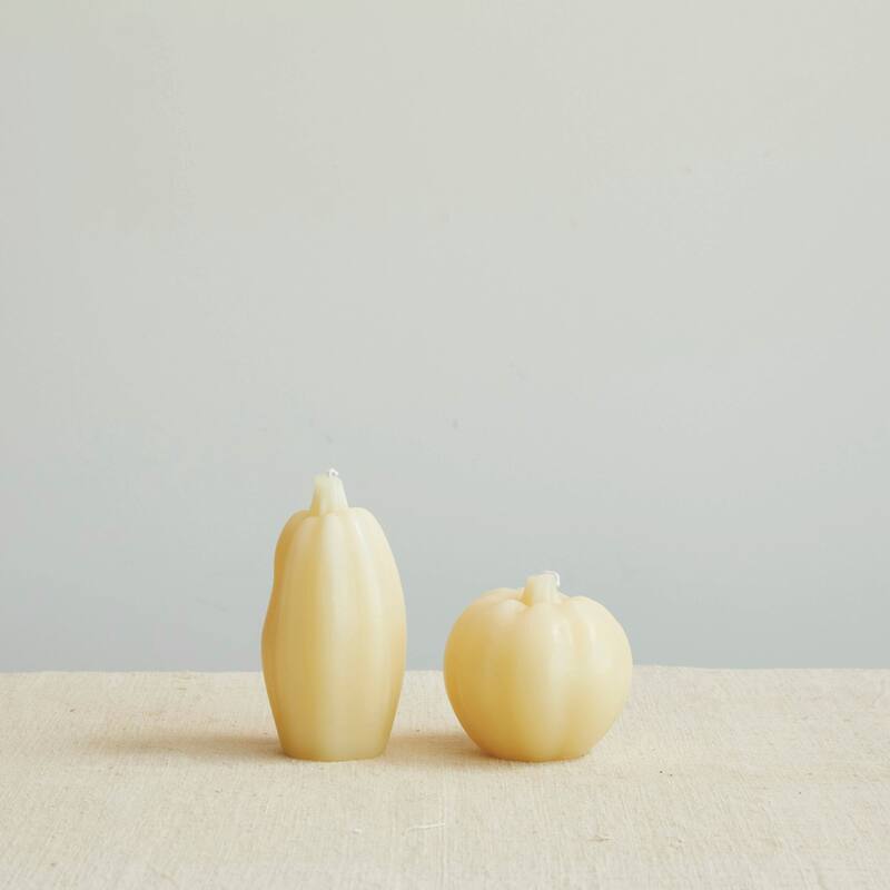 Organic Unscented Pumpkin Shaped Candle