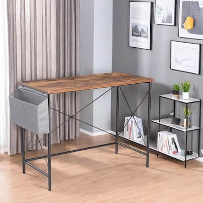 JJS Modern Computer Desk Home Office Writing & Laptop Workstation, Space-Saving Design