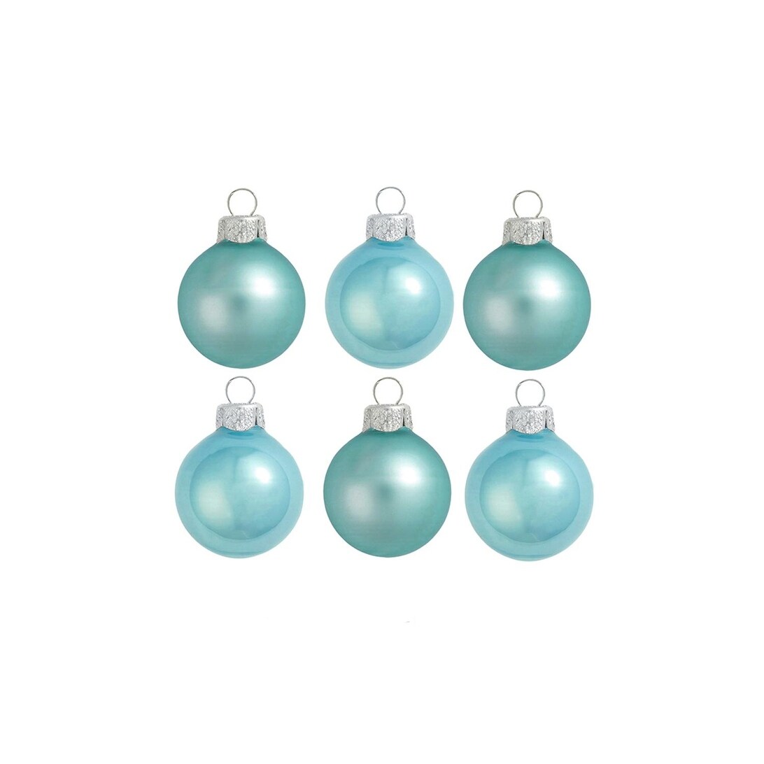 light blue glass christmas ornaments