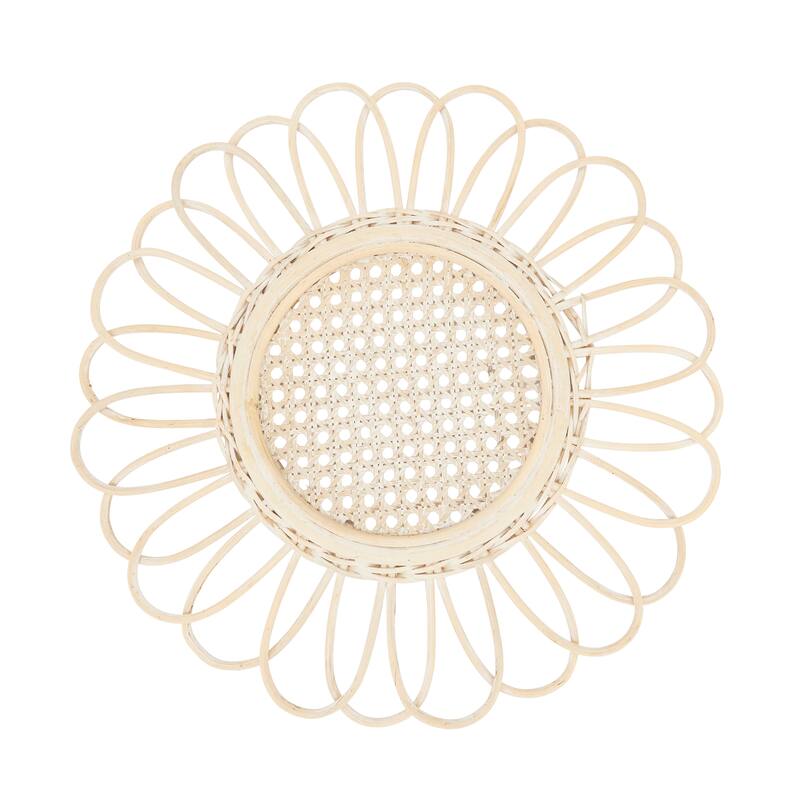 Spiral Loops Rattan Placemat (Set of 4) - 15"x15" - Natural - 15"x15" - Set of 4