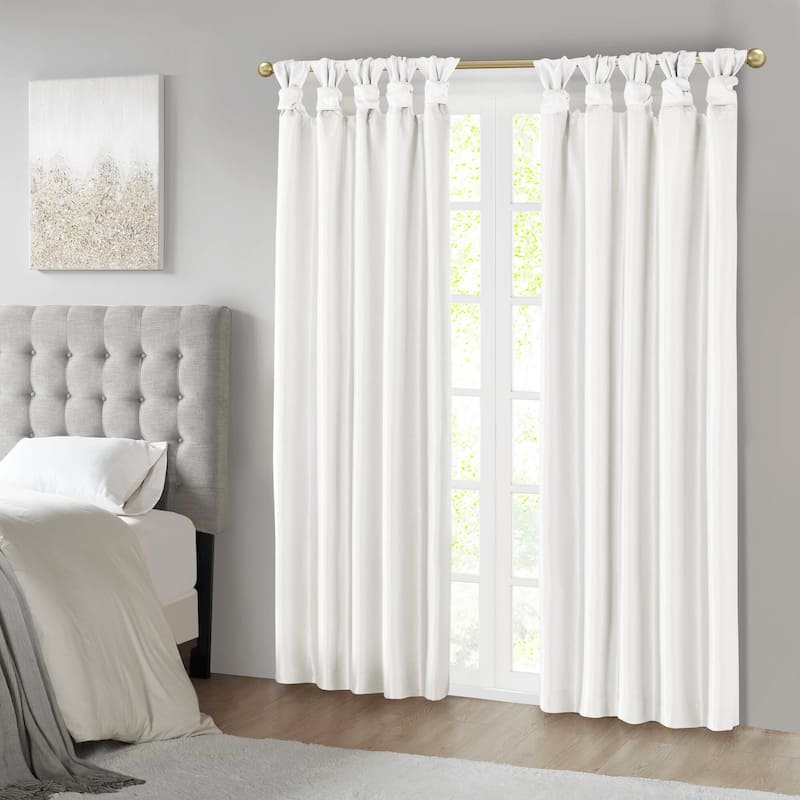 Madison Park Natalie Twist Tab Total Blackout Window Curtain Panel