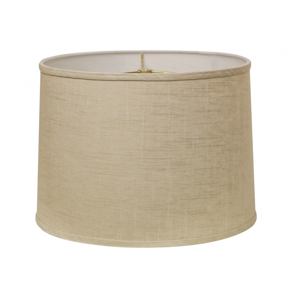 HomeRoots Light Yellow Linen Drum Lamp Shade - 17