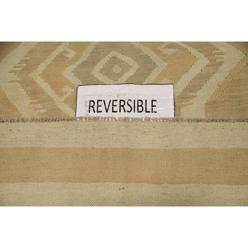Hand Woven Oriental 100% Wool Carpet Southwestern Tribal Brown Kilim Area Rug - 5' 10'' X 3' 11''