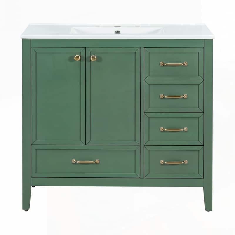 Bathroom Vanity with Sink and Bathroom Cabinet with Soft-Closing Door