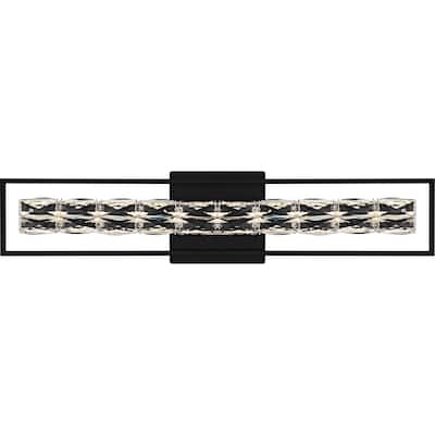 Dazzle Integrated LED Matte Black Bath Light with CCT Switch