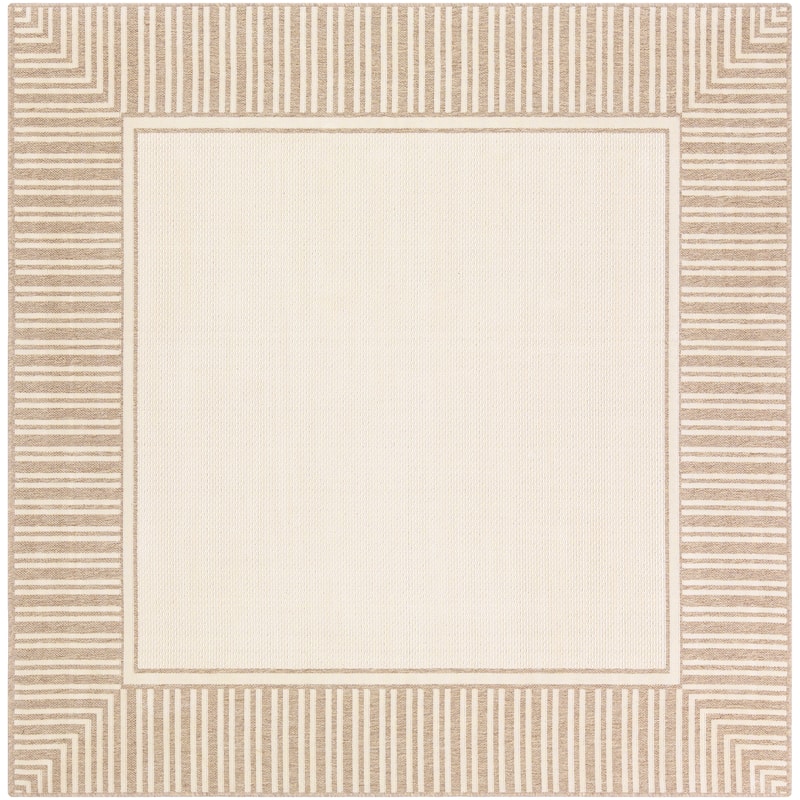 Livabliss Felice Border Indoor/ Outdoor Area Rug - 7'3" Square