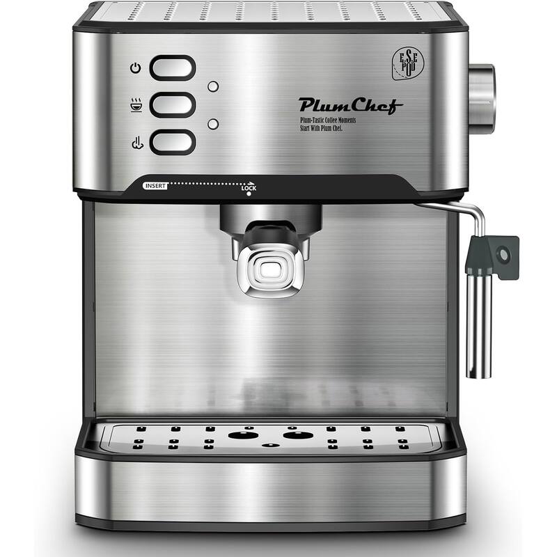 20 Bar Professional Espresso Machine with Milk Frother, Single & Double Shot, ESE Pod Compatible, Removable Water Tank