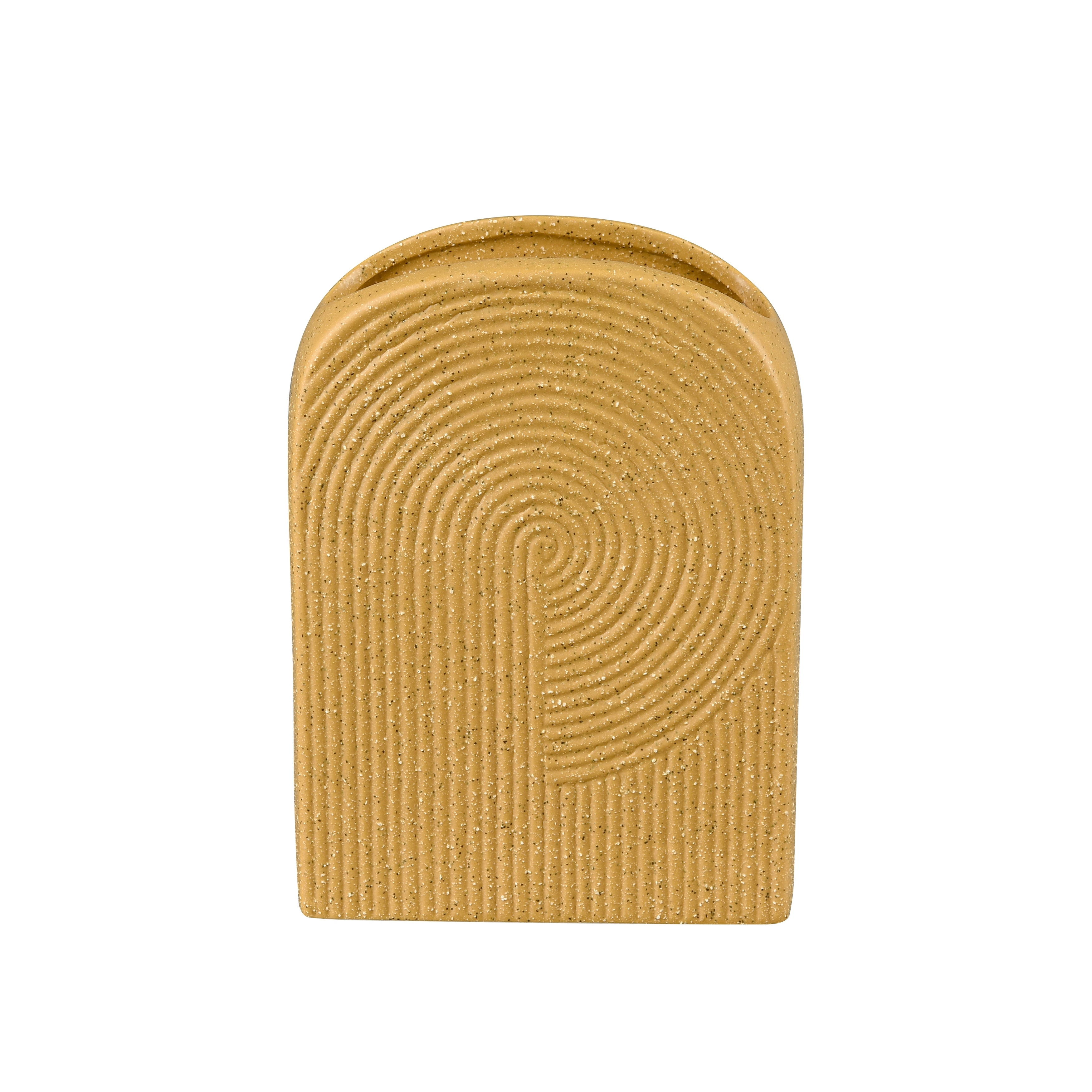 Atlas Agna Earthenware Matte Yellow Vase