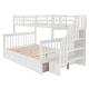 preview thumbnail 8 of 18, Functional & Stylish Stairway Bunk Bed - Twin Over Full with Drawer Storage, Solid Pine Construction, and Easy Assembly