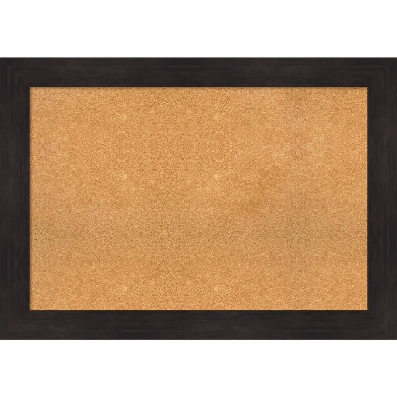 Furniture Espresso Framed Cork Bulletin Memo Board
