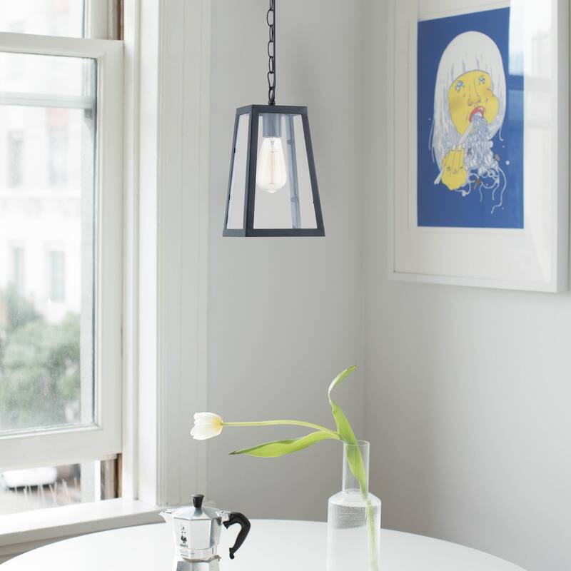 Light Society Serendipity Black/Clear Glass/Iron/Metal Pendant Lamp