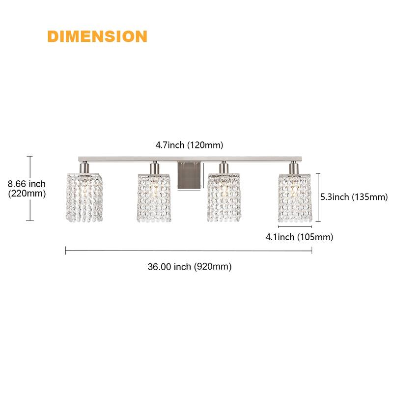 Modern Bathroom Lights with Crystal Shape