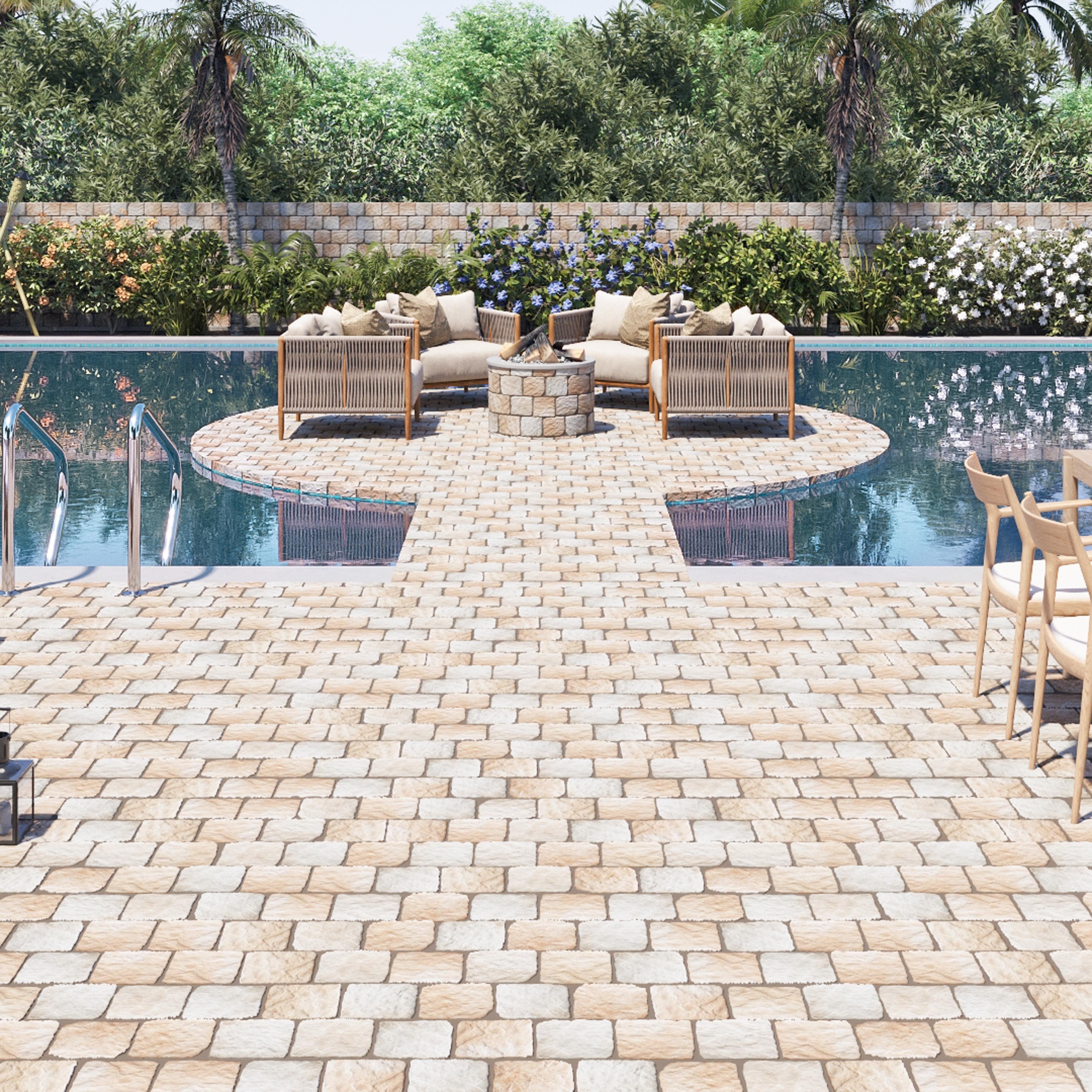 Merola Tile Country Beige 5-7/8" x 5-7/8" Porcelain Floor and Wall Tile