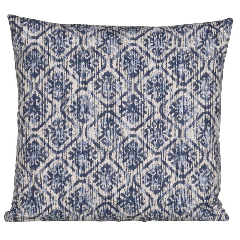 Magnolia Toba Denim Washed Cotton Geometirc Accent Pillow