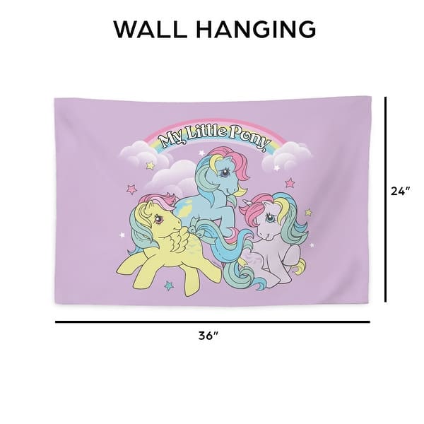 dimension image slide 1 of 2, Hasbro My Little Pony Tapestry Wall Hanging