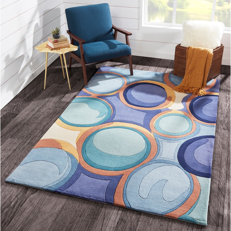 Momeni New Wave Hand Tufted New Zealand Wool Contemporary Geometric Area Rug