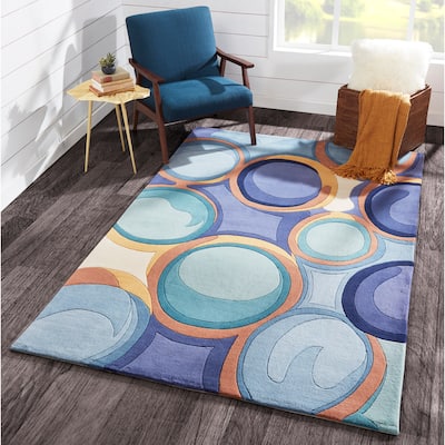 Momeni New Wave Hand Tufted New Zealand Wool Contemporary Geometric Area Rug