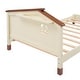 preview thumbnail 7 of 7, Twin Size Wood Platform Bed with House-shaped Headboard, Cream