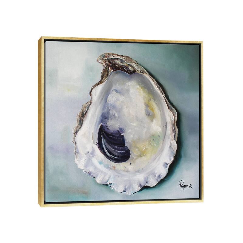 iCanvas "Virginia Oyster Shell" by Kristine Kainer Framed Canvas Print - Gold - 12x12