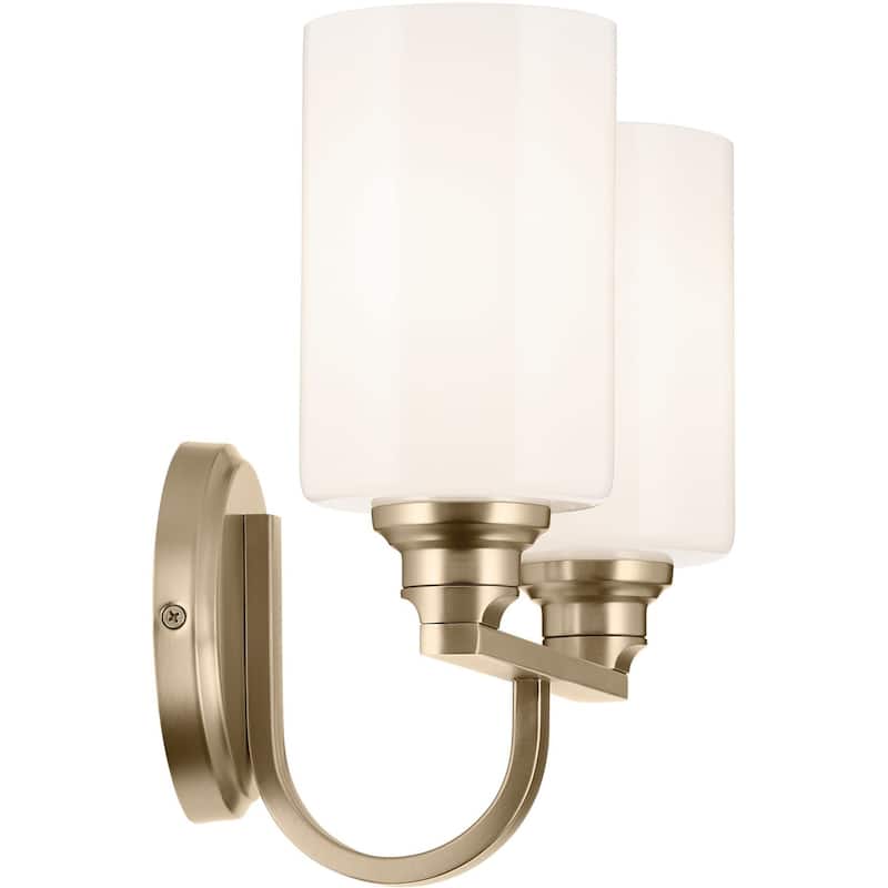 Kichler 55225 Gioe 2 Light 14" Wide Vanity Light with Opal Glass