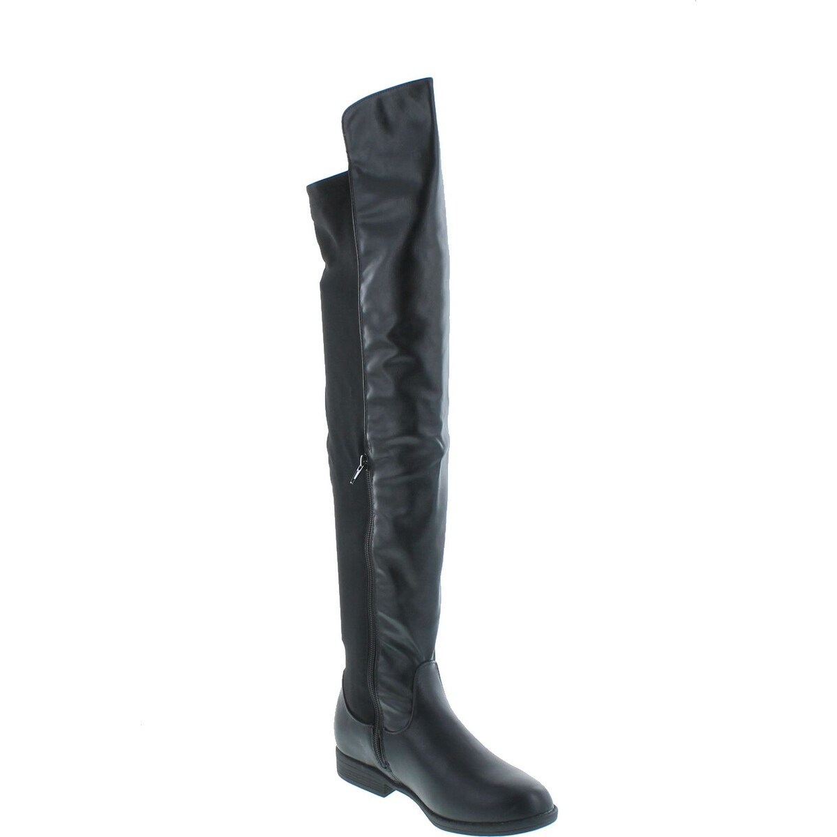 over the knee boots with zipper in back