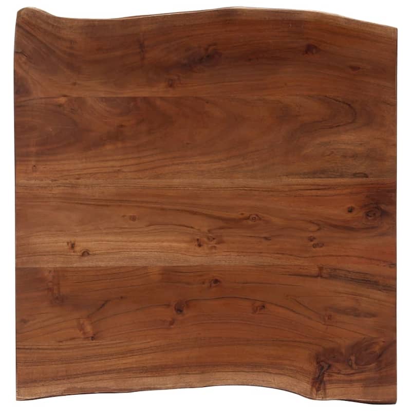 vidaXL Coffee Table Brown and silver - 23.6"x23.6"x15.7" (L x W x H)