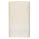 Authentic Hotel and Spa 100% Turkish Cotton Aiden White Lace Embellished Hand Towel - Cream