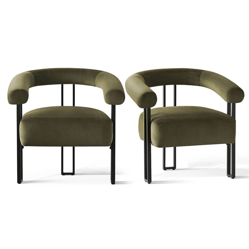 30" Wide Upholstered Velvet Accent Chair