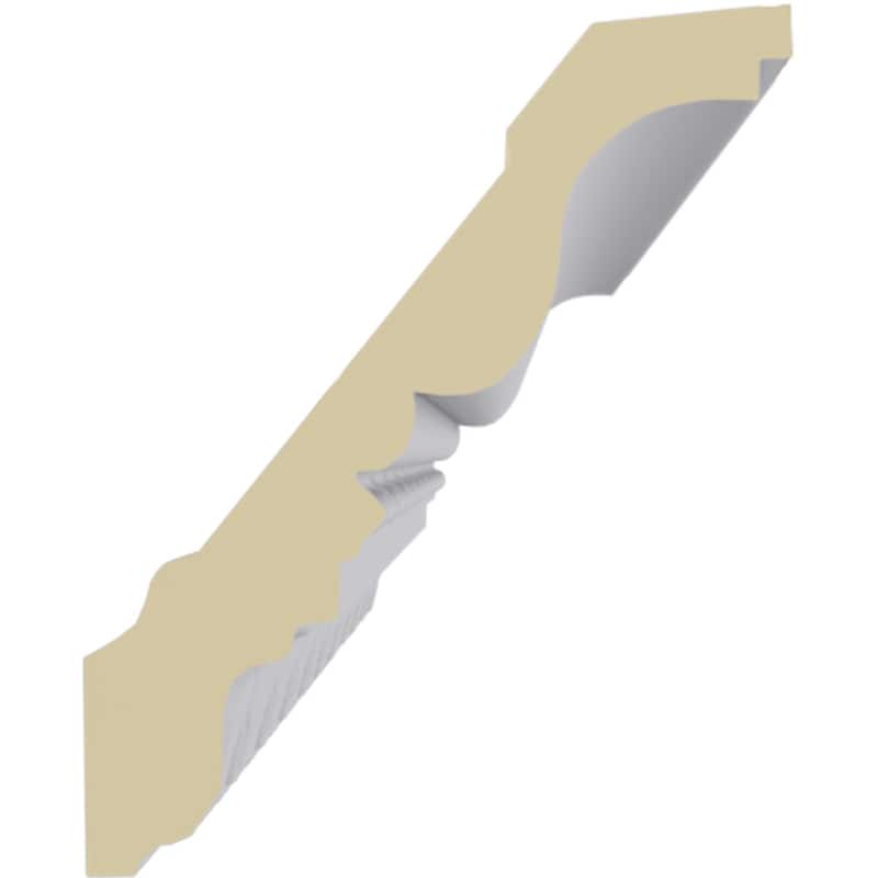 Leslie Crown Moulding - 4"H x 3 1/4"P x 5 1/8"F x 94 1/2"L