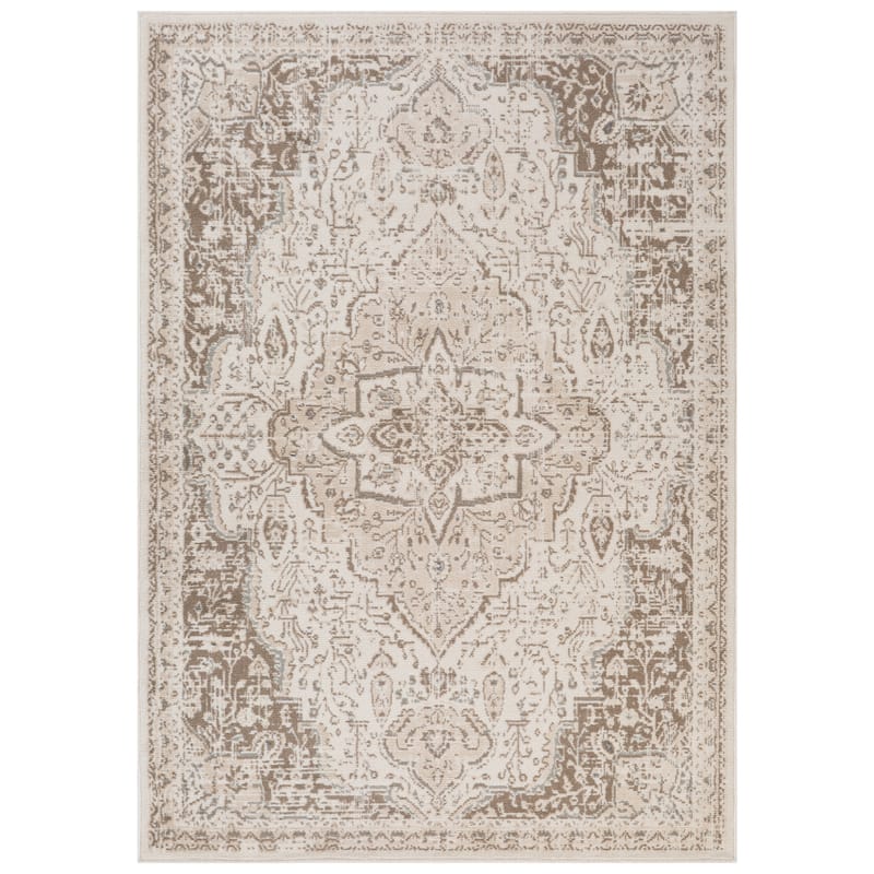 Alana Imara Light Cream Medallion Area Rug