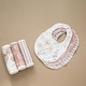 preview thumbnail 3 of 4, Violet Floral Cotton Muslin Baby Burp Cloth Set (3 Pack)