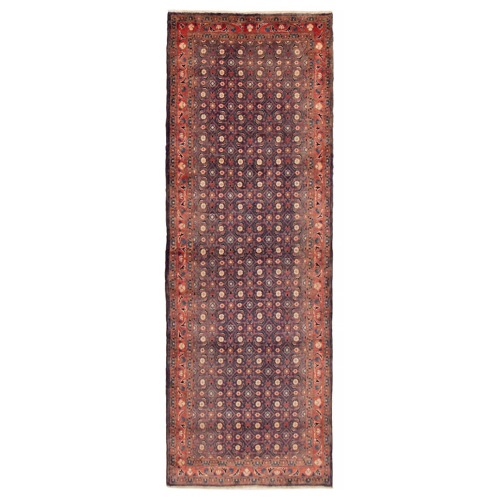 ECARPETGALLERY Hand-knotted Andelz Navy Wool Rug - 3'7 x 10'0