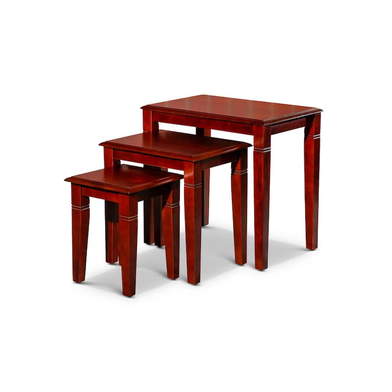 DTY Indoor Living Golden 3-Piece Nesting Table Set - Cherry