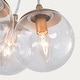preview thumbnail 10 of 10, Modern Glam 5-Light Globe Cluster Chandeliers Glass Kitchen Island Pendant Lighting for Dining Room - D 16.5'' x H 85''