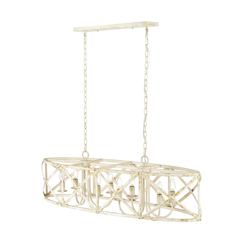 Golden Lighting 0890-LP Alcott 8 Light 45" Wide Linear Pendant
