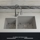 preview thumbnail 2 of 6, 32 Inch Lexicon Platinum Quartz Composite Drop-in Undermount Galaxy Concrete - 19" W x 32" L x 9.75" H