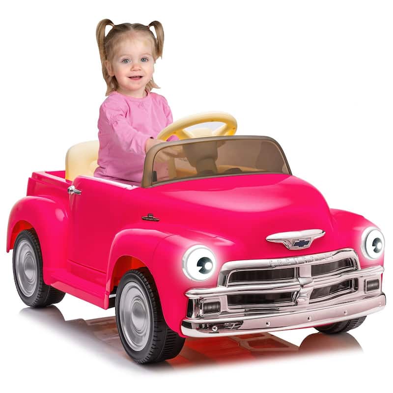 12V Kids Ride On Car, Licensed Chevrolet 3100 Pickup Battery Powered Electric Vehicle