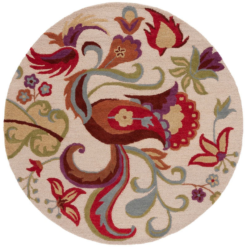 SAFAVIEH Handmade Blossom Frouwktje Modern Floral Wool Rug